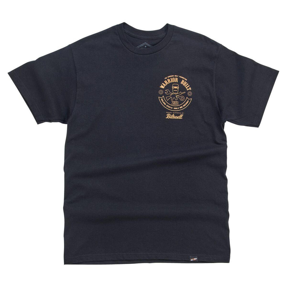 Biltwell Mens Adult Warrior Built Eagle T-Shirt - Black