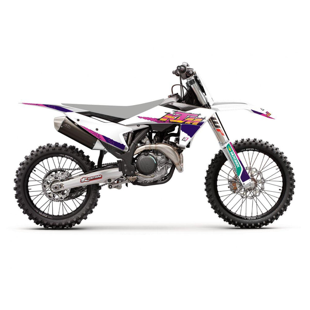 Blackbird Retro Graphics Kit For KTM EXC300 TBI 2026 - Purple/White