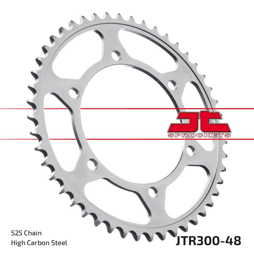 JT Induction Hardened Sprocket For Yamaha FZ8 N 2010-2016 Rear Black Zinc 48T