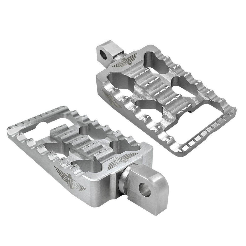 Heinz Bikes Foot Pegs For Harley Davidson FLDE1750 2018-2020 Rear - Silver