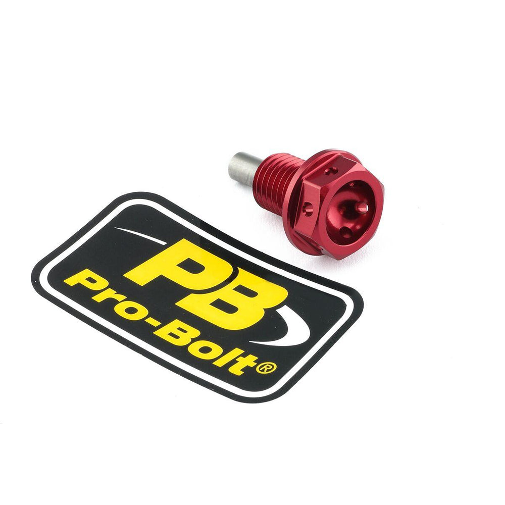 Pro Bolt Aluminium Magnetic Sump/Drain Bolt For Honda CB600F 1998-2006 Red