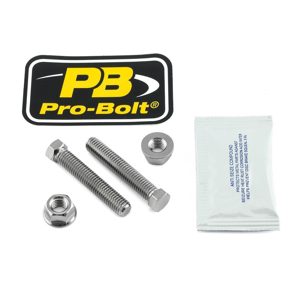 Pro Bolt Titanium Axle/Chain Adjusters Nut & Bolt Set For Aprilia Caponord 1200 ABS 2013-2016 Rear - Natural