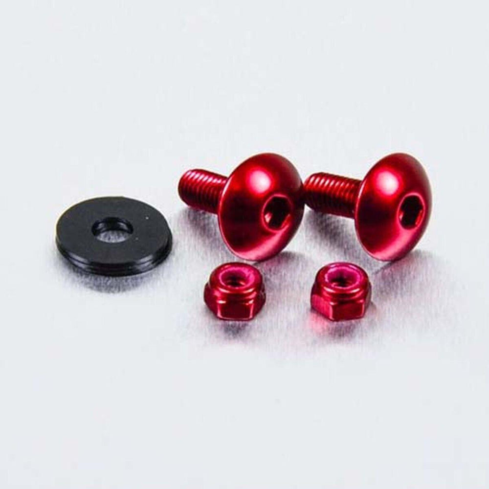 Pro Bolt Aluminium License Plate Bolt Kit For Suzuki AN 650 2006-2009 Rear Red
