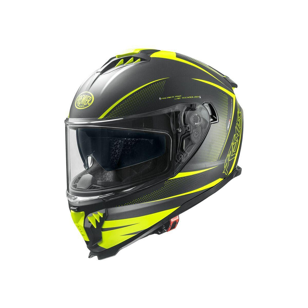 Premier Typhoon FR Helmet - Matte Black/Yellow