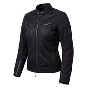 Spada Cafe Air Ladies Ventilated Motorcycle Jacket - Stealth Black