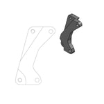 Moto Master Supermoto Street Brake Disc Adapter Bracket For Suzuki DRZ250 2001-2007 Front - Black