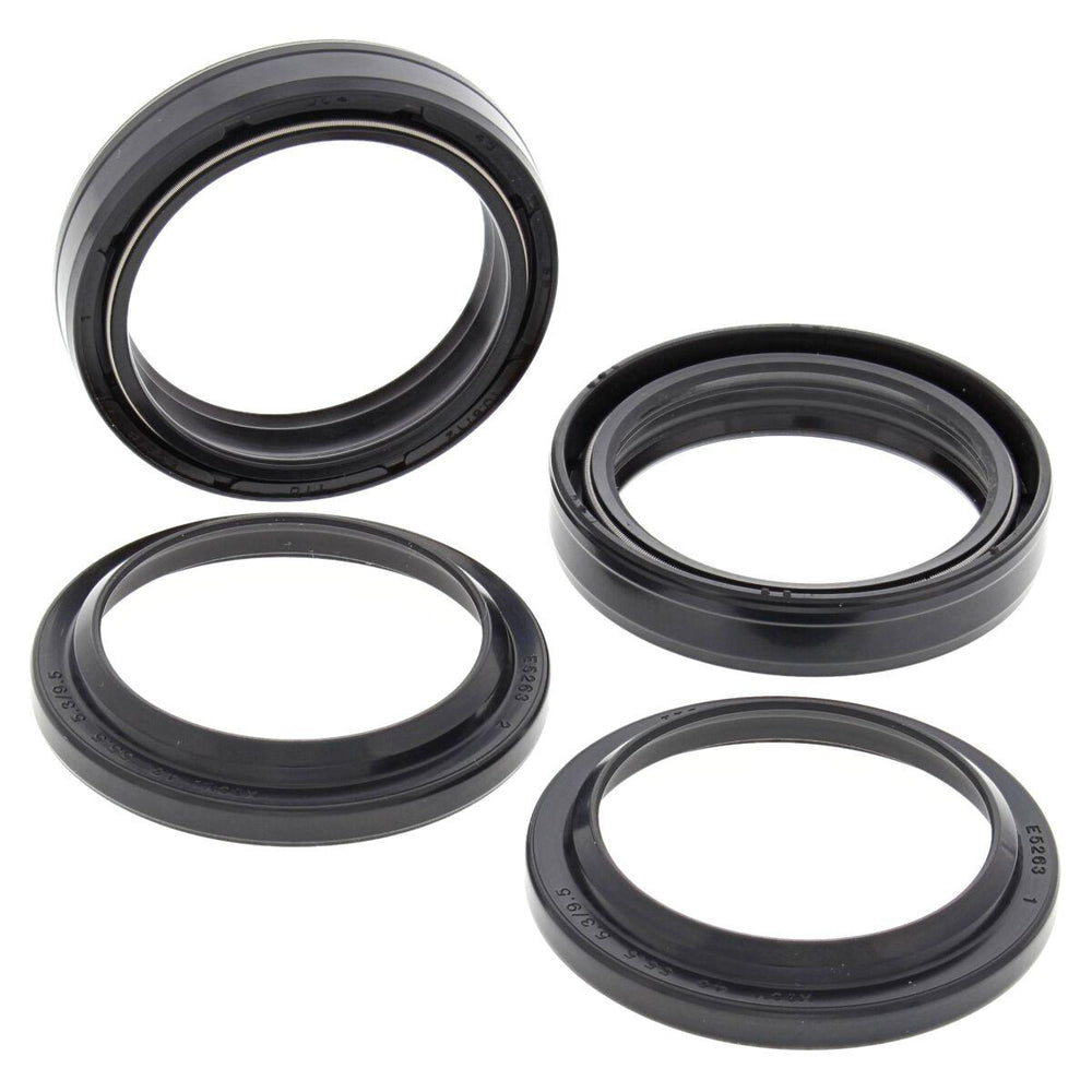 All Balls Fork Oil Seal/ Dust Seal Kit For Honda CR125 1984-1986 - Black