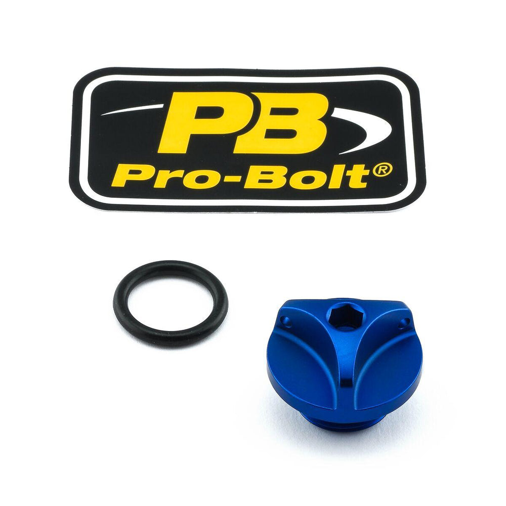 Pro Bolt Aluminium Oil Filler Caps For Suzuki AN 650 2006-2009 - Blue