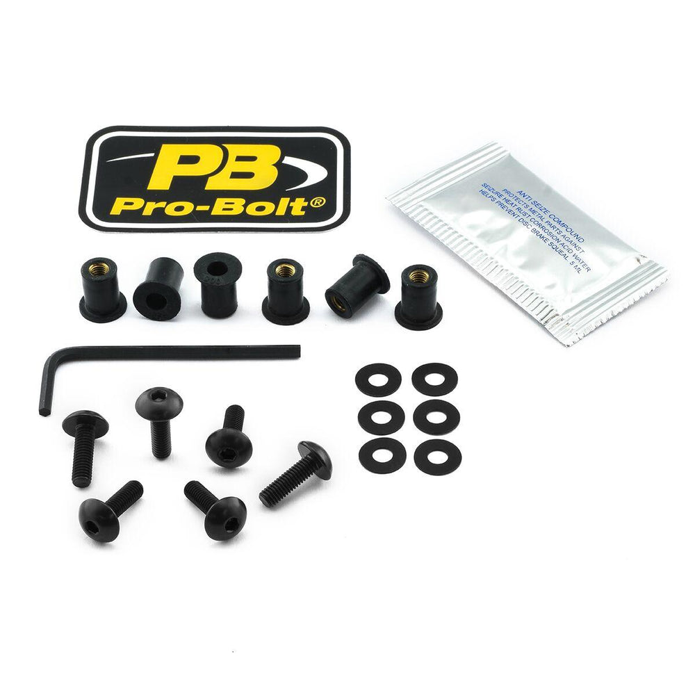 Pro Bolt Aluminium Screen Bolt Kit For KTM Adventure 900 2006-2010 - Black