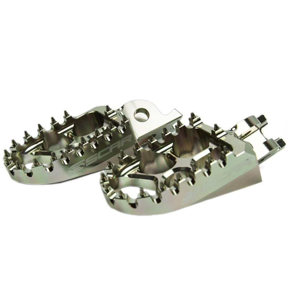 Scar Evolution Foot Pegs For Honda CR125 2002-2007 - Silver