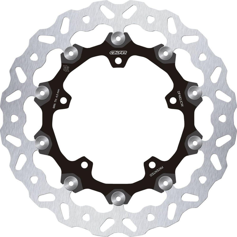 Galfer Floatech Brake Discs For Yamaha FZ8 N 2010-2016 Front - Black/Silver