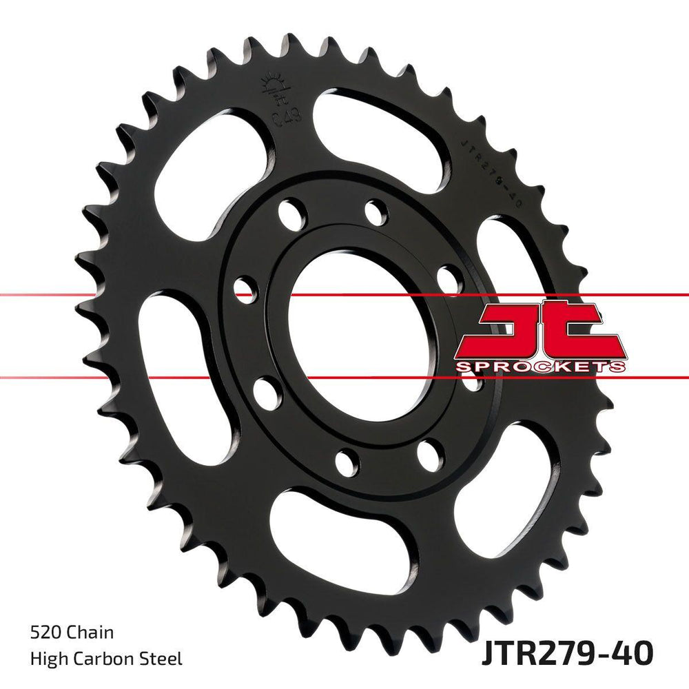 JT Steel Sprocket For Honda CB 250 1991-2008 Rear 40T - Black