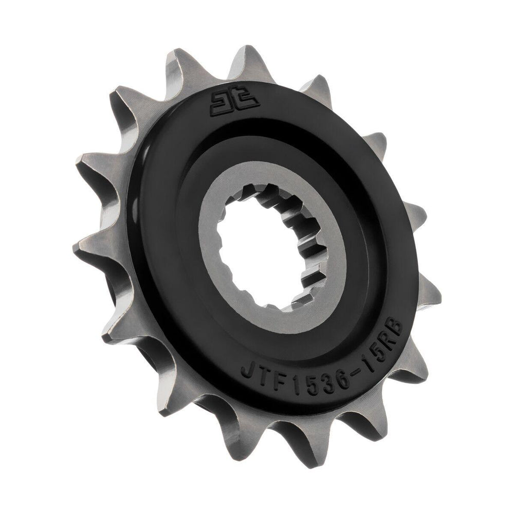 JT Front Rubber Cushioned Sprocket For Kawasaki ZX-6 R 600 2007-2016 Front Black  15T