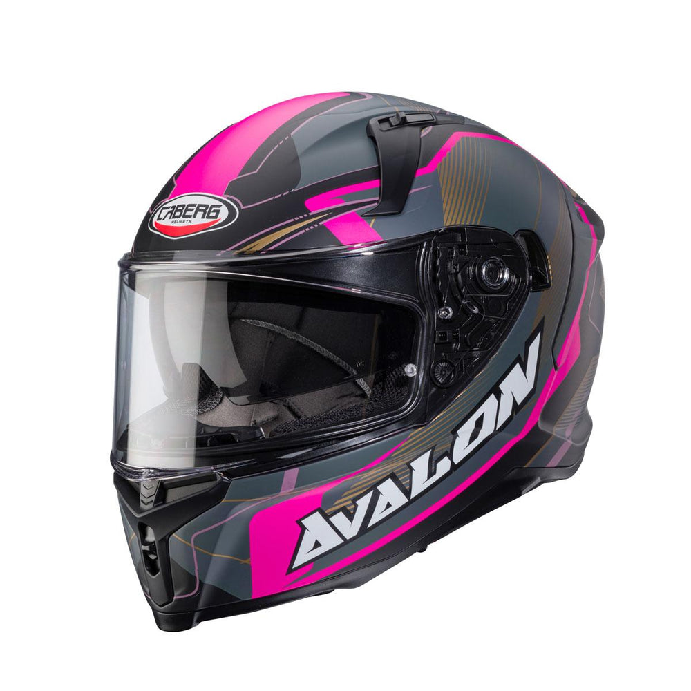 Caberg Avalon X Optic Matt Black Grey Fuchsia Helmet