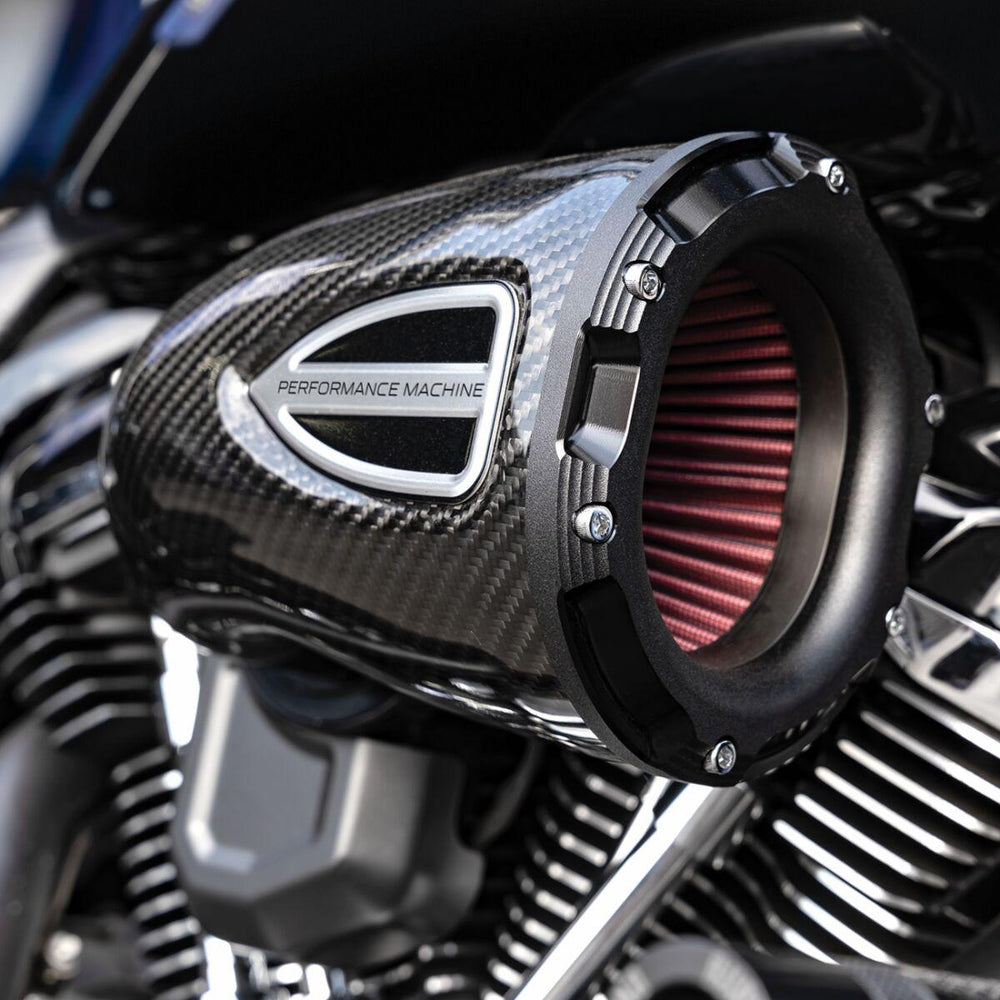 Performance Machine C4 Series Carbon Fibre Air Cleaner Kit For Harley Davidson FLD 1690 2012-2013 - Black Opsâ¢