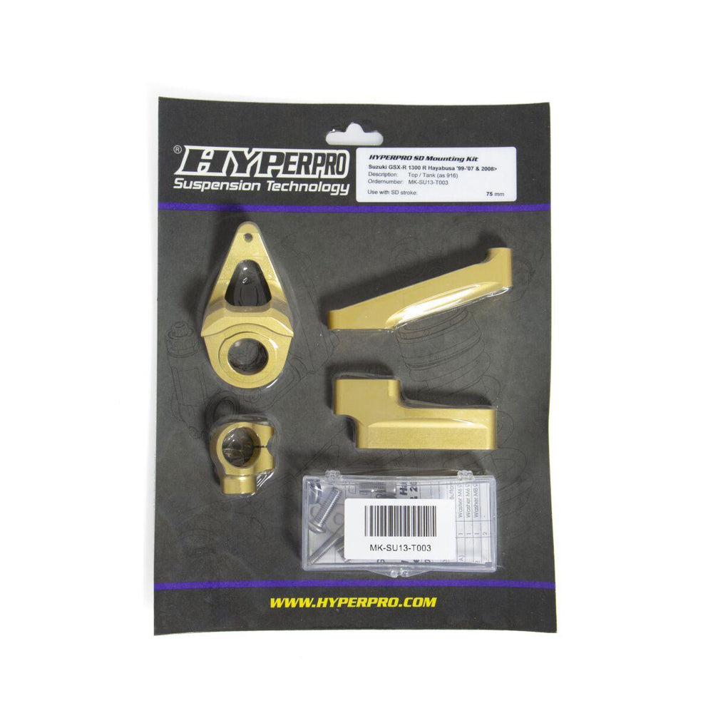 Hyperpro Steering Damper Mounting Kit For Suzuki GSX1300R 1999-2017 - Gold