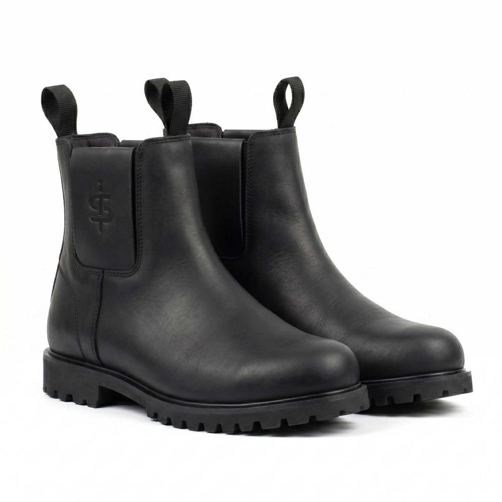 Spada Highbury Motorcycle Chelsea Ankle Boots - Fuel Black