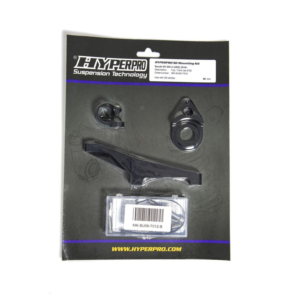 Hyperpro Steering Damper Mounting Kit For Suzuki SV 650 2016-2024 - Black