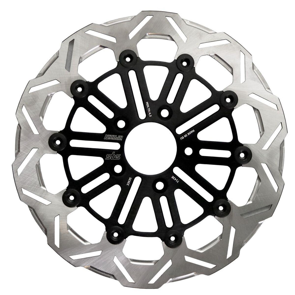SBS Kodlin Brake Disc For Harley Davidson FLDE 1750 2018-2020 - Black/Silver Front