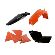 Polisport Standard Plastics Kit For KTM EXC125 2001-2002 - Black/Orange