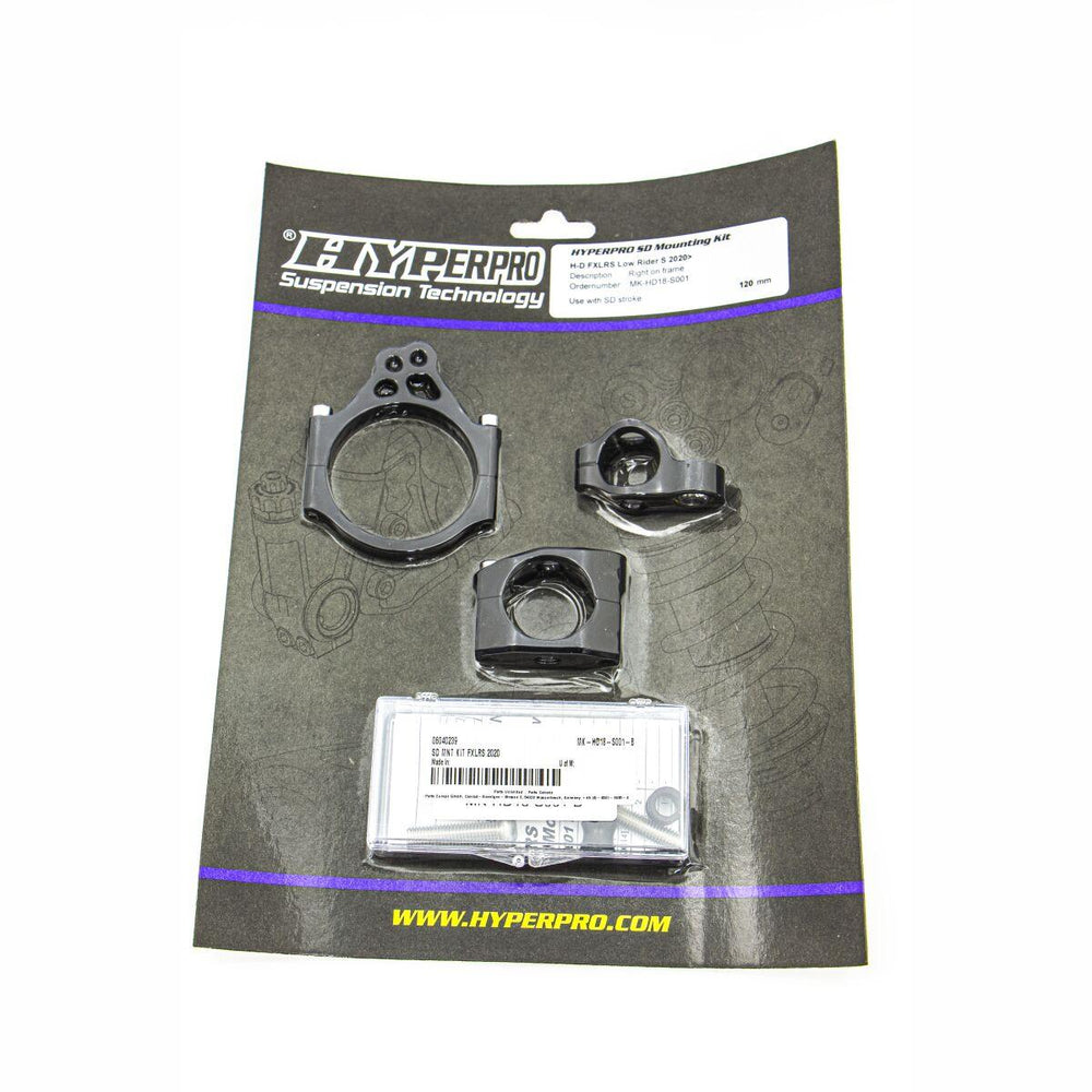 Hyperpro Steering Damper Mounting Kit For Harley Davidson FXLRS 1868 2020-2021 - Black