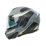 Spada Orion 2 Geo Camo Flip Front Motorcycle Helmet -  Matt Grey