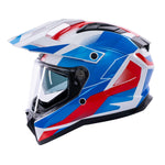 Spada Trailhawk Raptor Adventure Motorcycle Helmet - Red/Blue/White