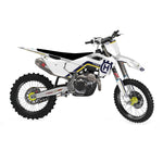 Blackbird Retro Graphics Kit For Husqvarna FC250 2025-2027 - White/Blue/Yellow
