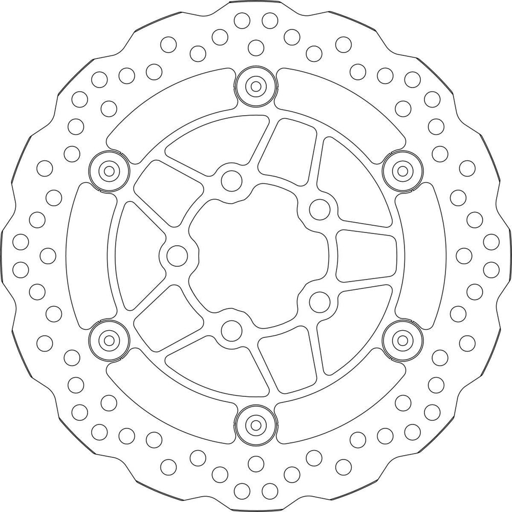 SBS Stainless Steel Front Right Brake Disc For Kymco Downtown 200 I 2012-2016 - Silver