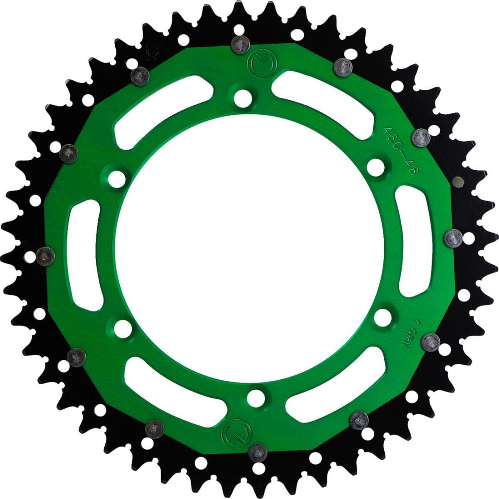 Moose Racing Dual Sprocket For Kawasaki KDX175 1980-1982 Rear Green 48T