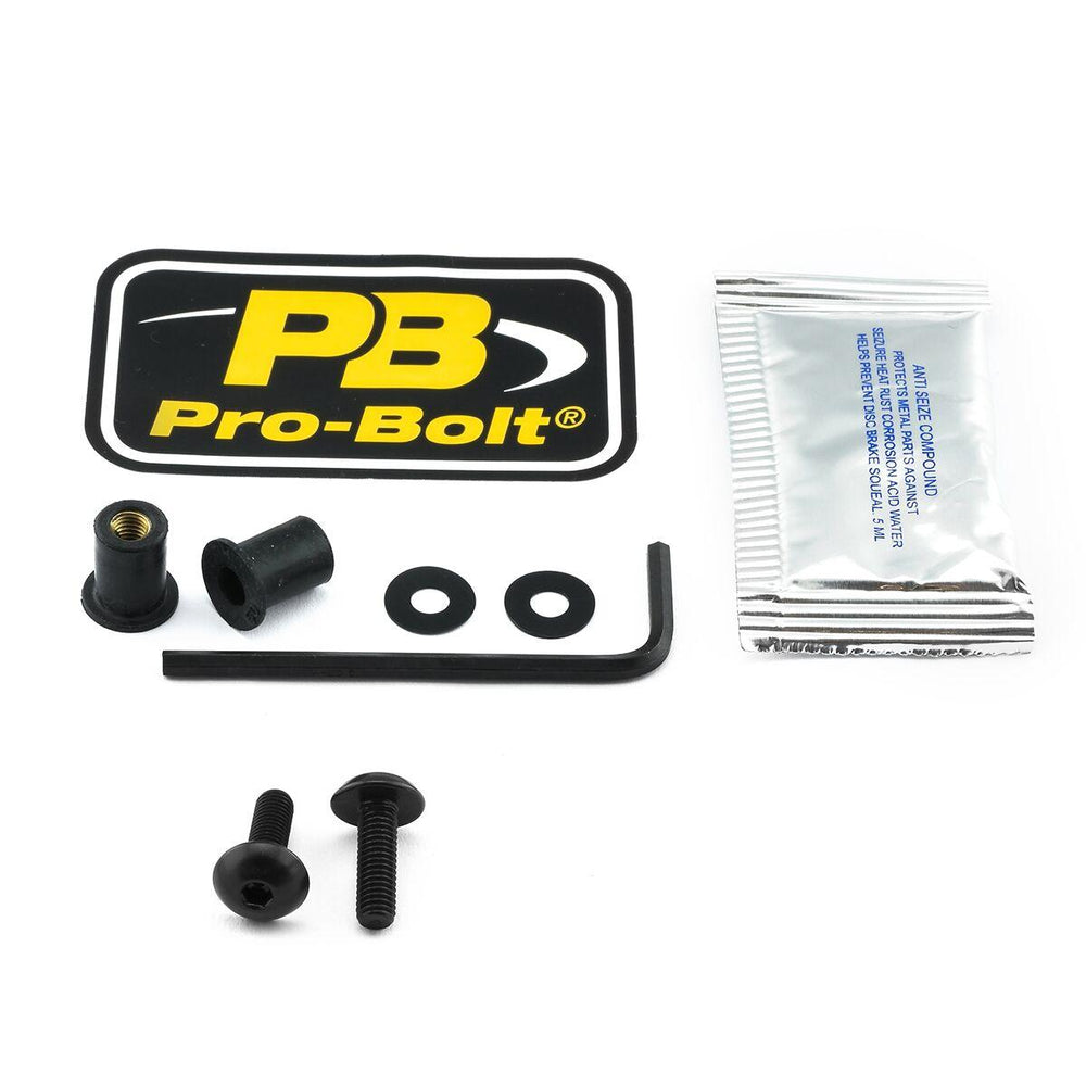 Pro Bolt Aluminium Screen Bolt Kit For Suzuki DL 1000 2002-2009 - Black