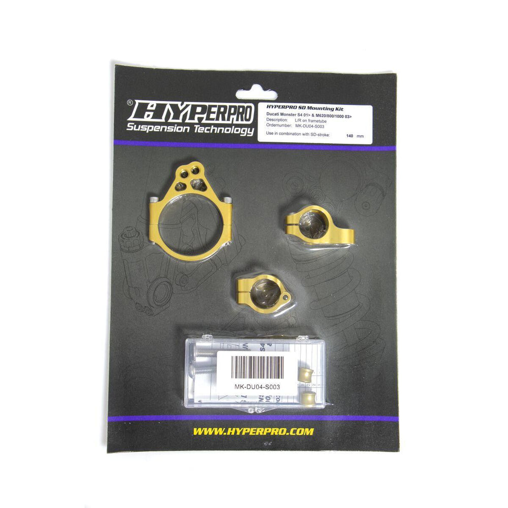 Hyperpro Steering Damper Mounting Kit For Ducati Monster 1000S2R 2006-2008 - Gold
