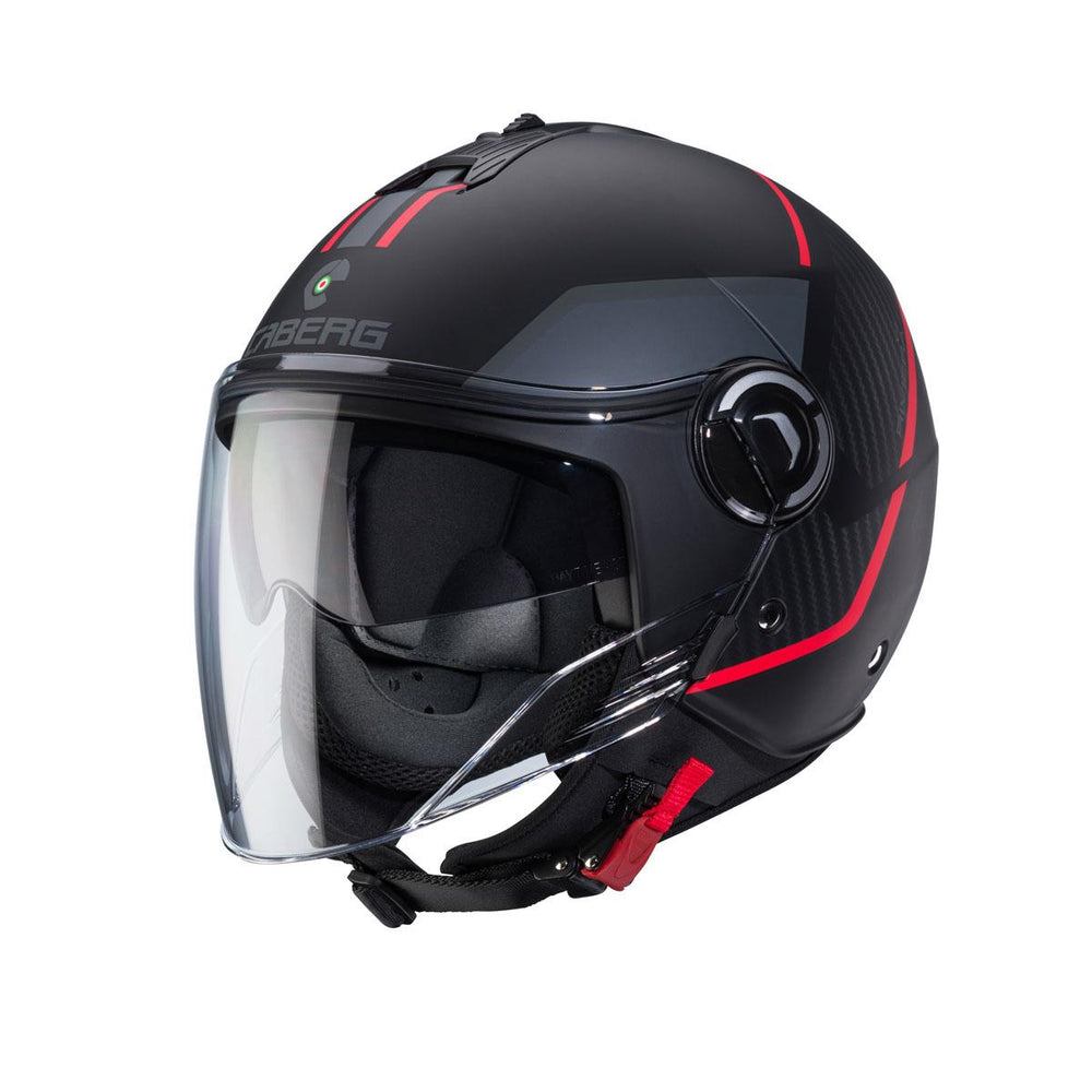 Caberg Riviera V4X Geo Matt Black Red Anthracite Helmet