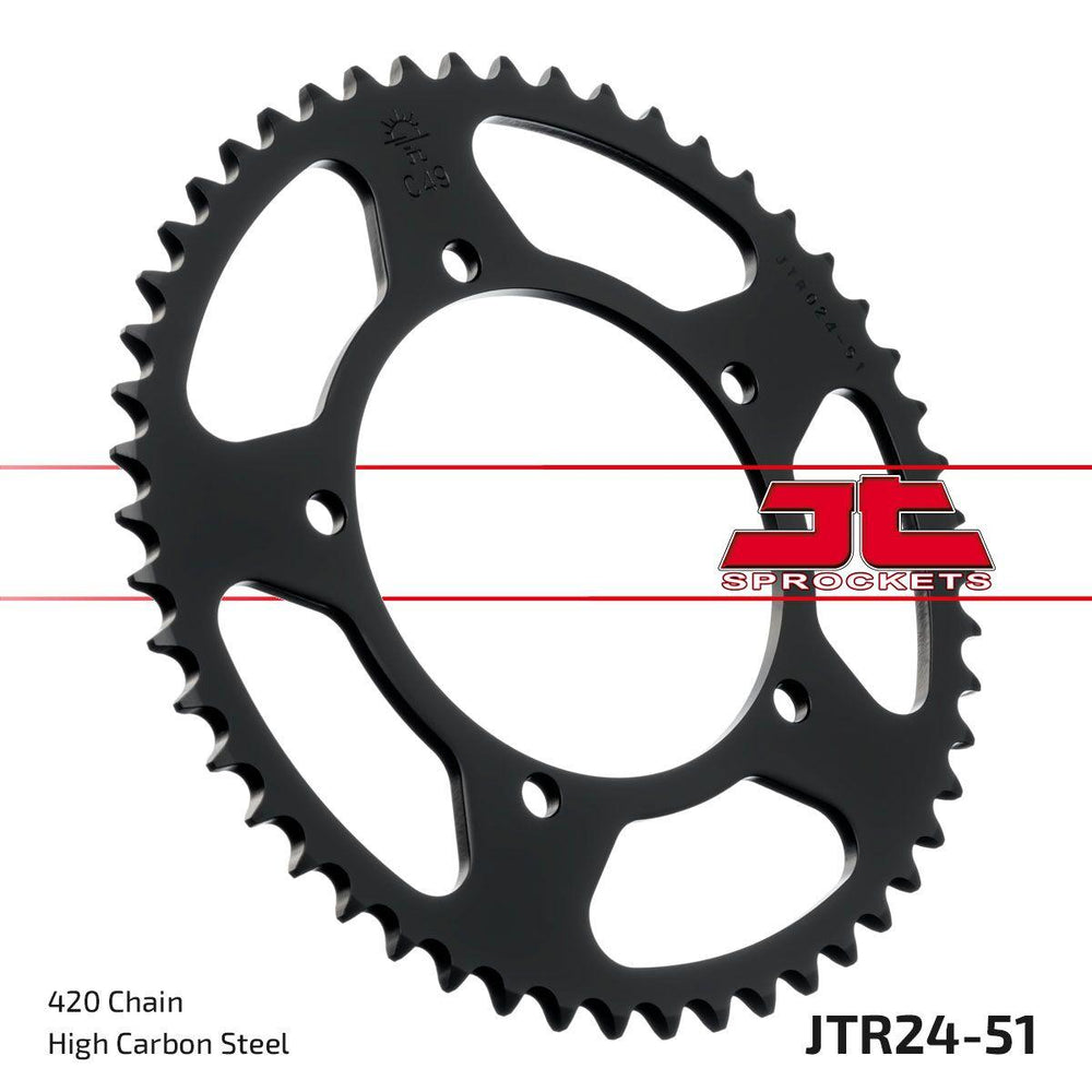 JT Steel Sprocket For Yamaha DT 50 RSM 2002 Rear 51T