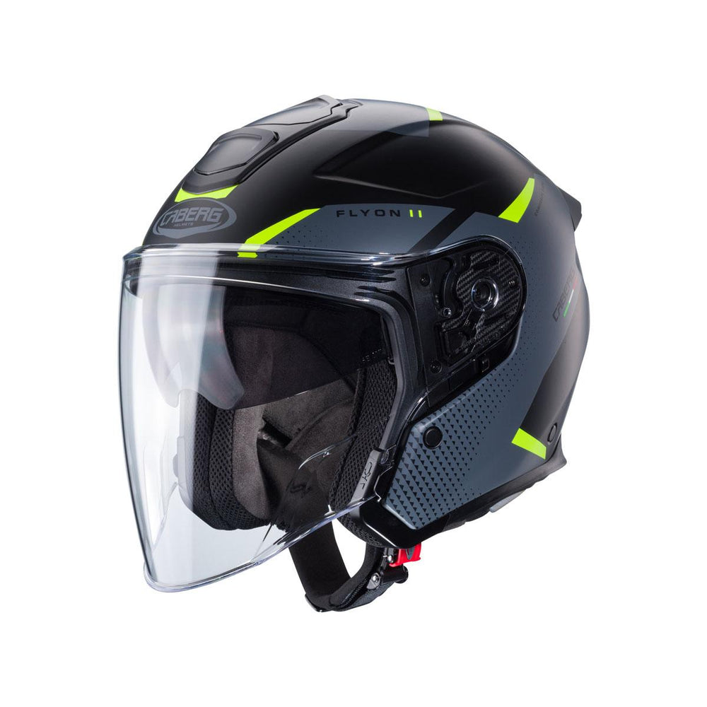 Caberg Flyon 2 Boss Matt Black Grey Yellow Flou Helmet