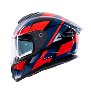 Spada Blade Sabre Full Face Motorcycle Helmet - Black/Blue/Red
