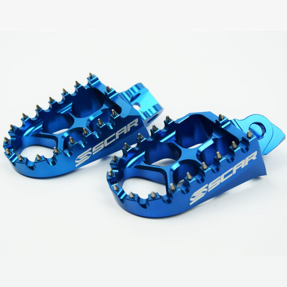 Scar Evolution Racing Foot Pegss For Kawasaki KX 65 2024-2026 - Blue
