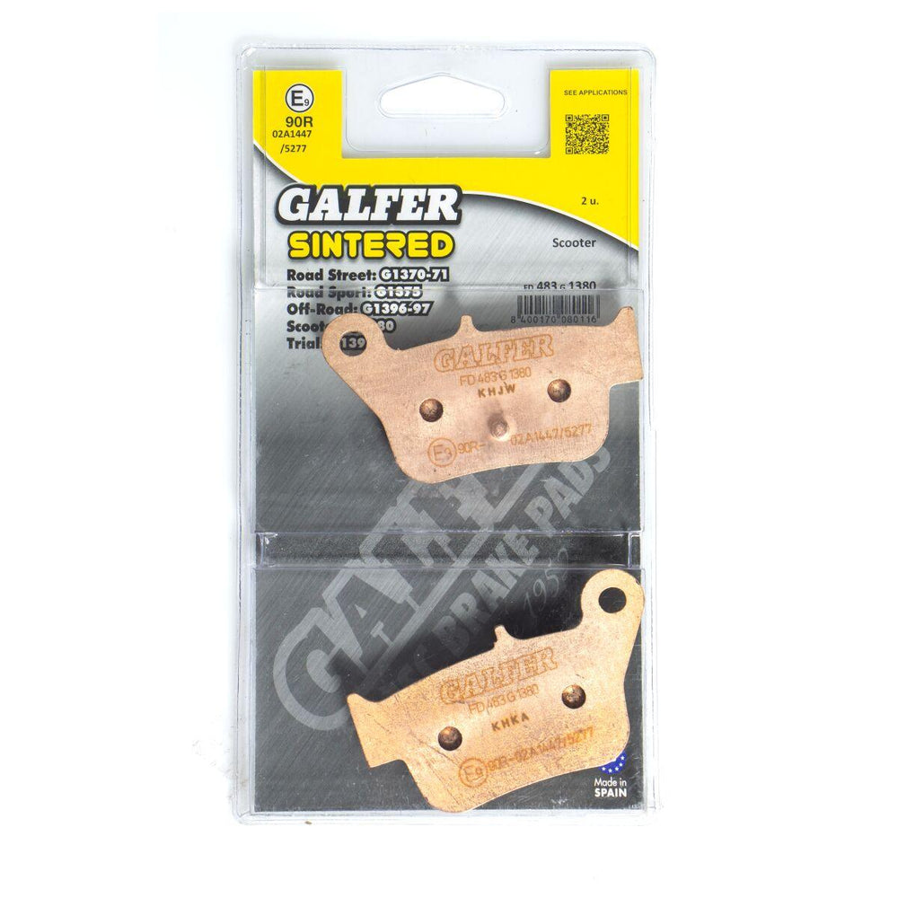 Galfer HH Sintered Scooter Brake Pads For Sym MaxSYM 400 I ABS 2012-2016 & 2019 Rear