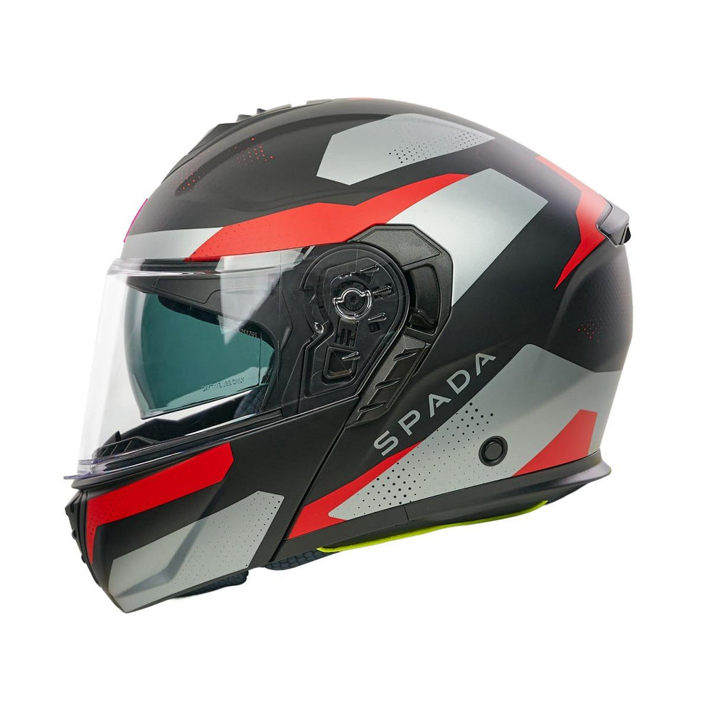 Spada Orion 2 Geo Camo Flip Front Motorcycle Helmet - Matt Red