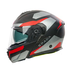 Spada Orion 2 Geo Camo Flip Front Motorcycle Helmet - Matt Red