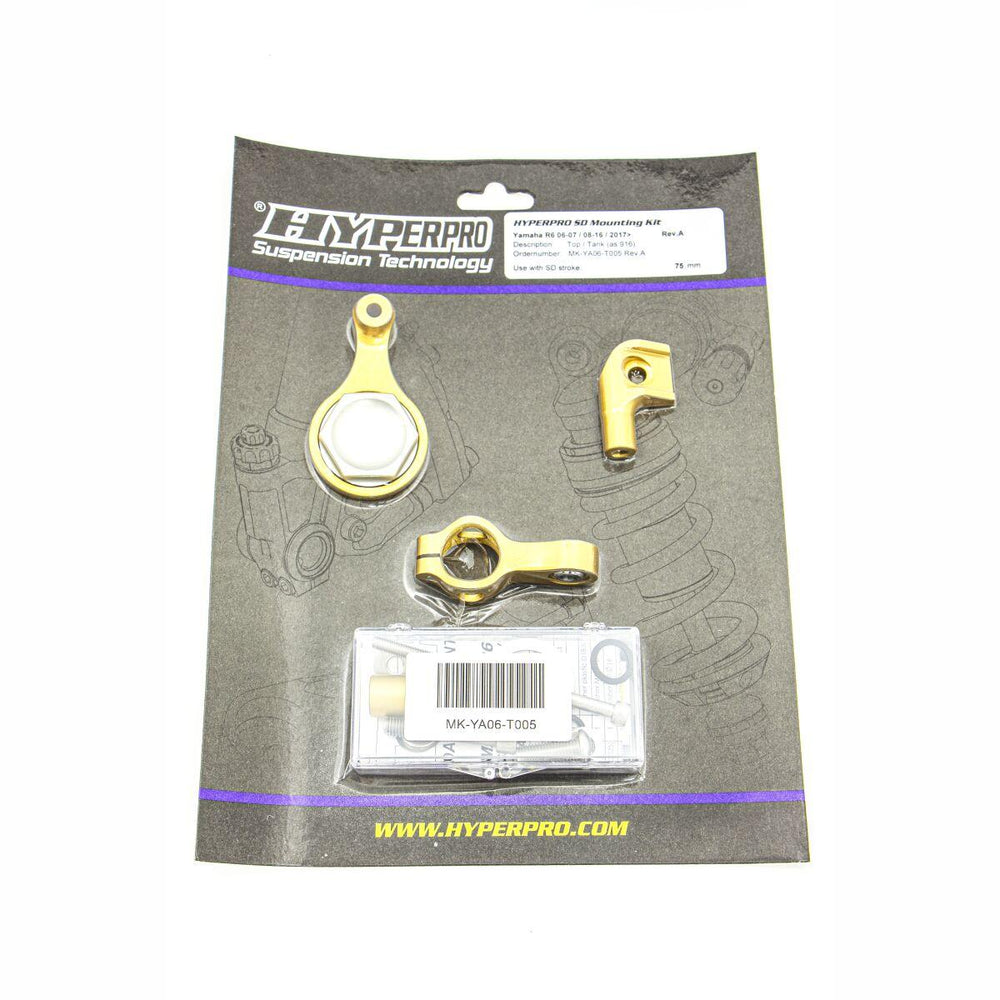 Hyperpro Steering Damper Mounting Kit For Yamaha YZF-R6 600 2003-2005 - Gold