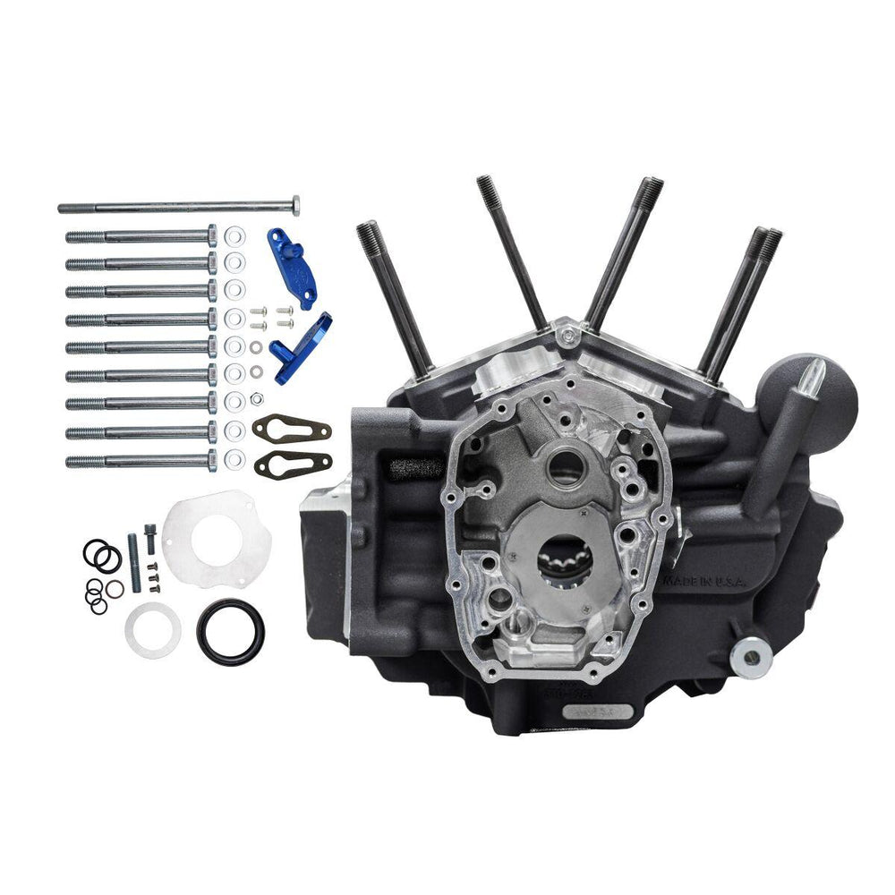 S&S Cycle Crankcase MK-Series 4-1/2" For Harley Davidson FLDE 1750 2018-2020 - Black