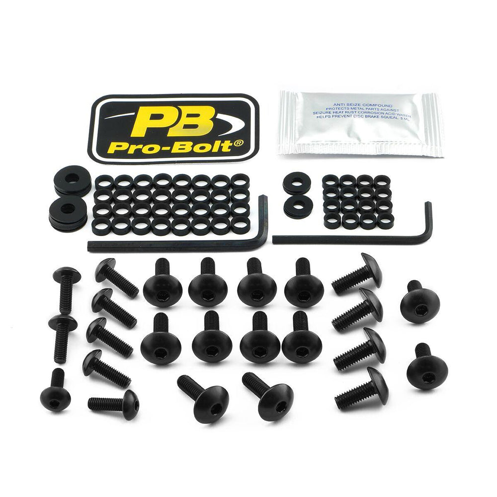 Pro Bolt Aluminium Fairing Bolt Kit For Honda For Honda CBR 1000 RR 2008-2016 - Black