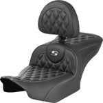 Saddlemen Roadsofa Lattice Stitch Seat For Harley Davidson FLHX 1923 ABS 2024-2026 - Black/Silver