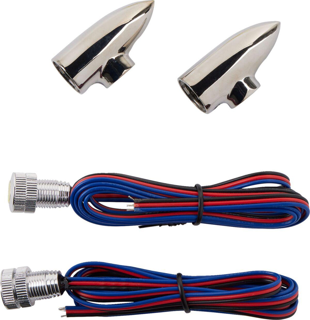 Paul Yaffe Lightning Bullets Run/Turn LED Lights For Harley Davidson FLDE 1750 ABS 2018-2020 Chrome Amber White