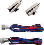 Paul Yaffe Lightning Bullets Run/Turn LED Lights For Harley Davidson FLDE 1750 ABS 2018-2020 Chrome Amber White