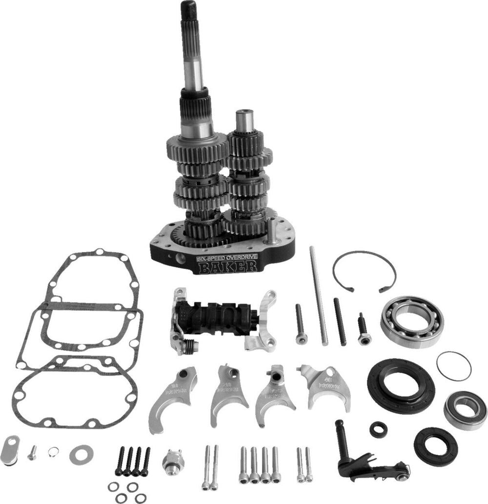 Baker Drivetrain Overdrive 6-Speed Gear Set For Harley Davidson FLSTC1340 1998-1999 - Black