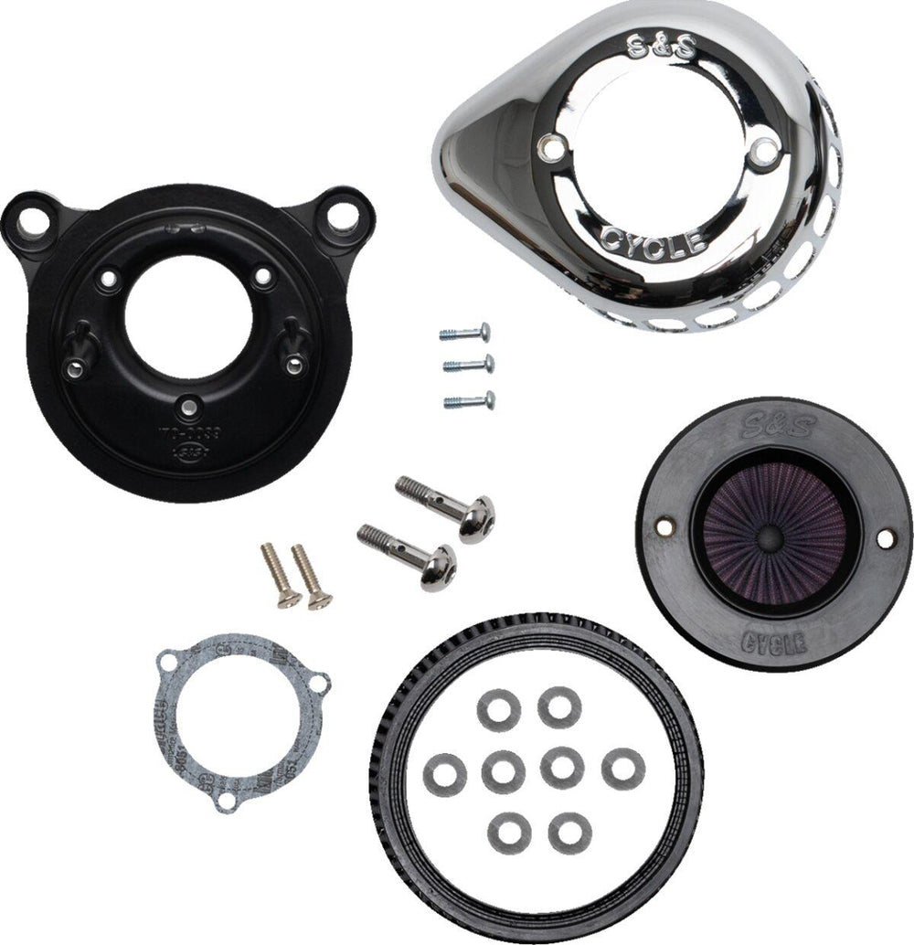 S&S Cycle Air Stinger Stealth Air Cleaner Kit For Harley Davidson FLD 1690 2012-2016 - Chrome