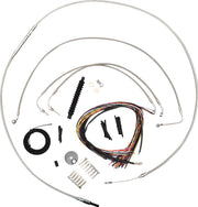 LA Choppers Handlebar Cable/Brake Hose Kit ABS For Harley Davidson FLDE 1750 ABS 2018-2020 30.5 cm - 35.5 cm (12" - 14") - Clear-Coated