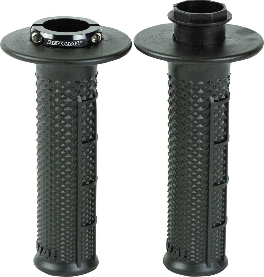 Renthal MX R-Works Tapered Lock-On Grips For Honda CRF250R 2023-2024 - Black/Grey